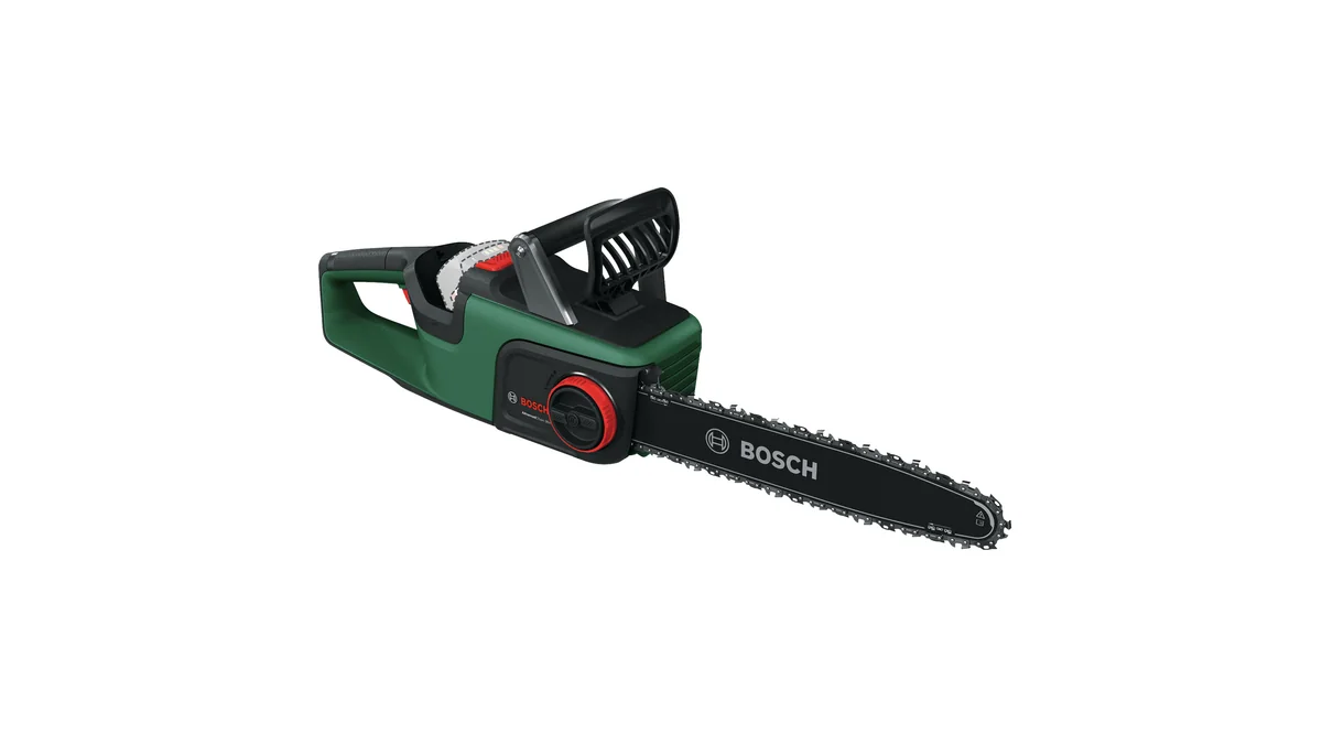 Tronçonneuse sans fil Bosch AdvancedChain 36V-35-40 vue de profil, guide de 35 cm, sans batterie